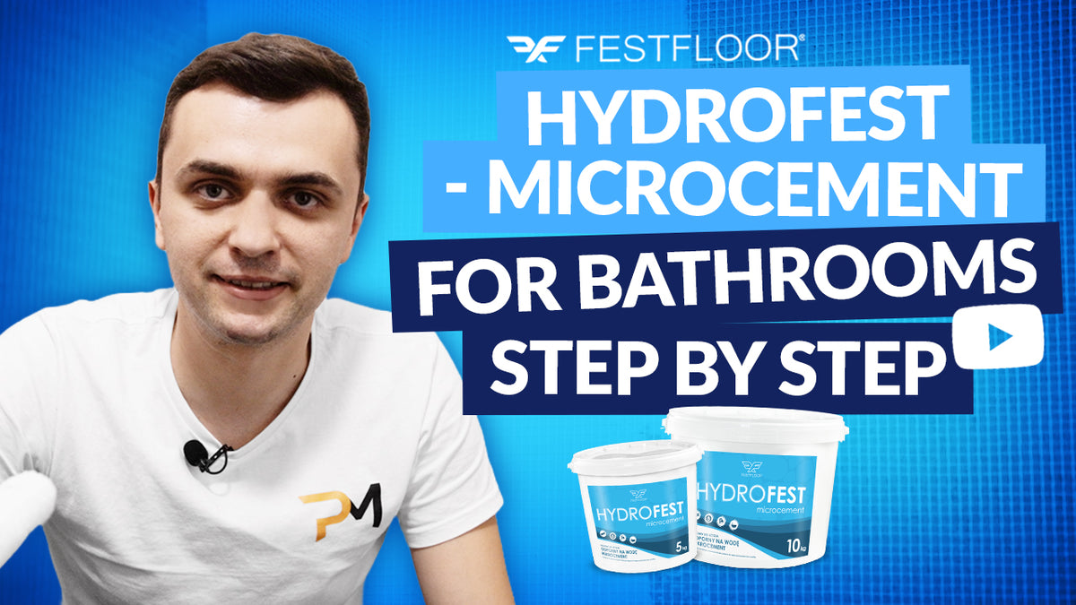 HydroFest: mikrocement odporny na wodę do łazienki - jak położyć?