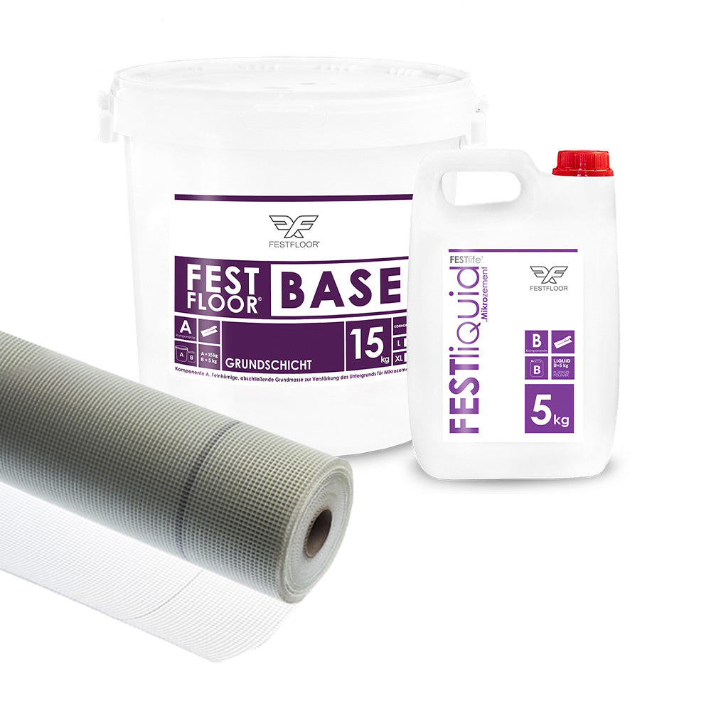 Zestaw mikrocementu na podłogę FESTFLOOR TITAN - 10m²