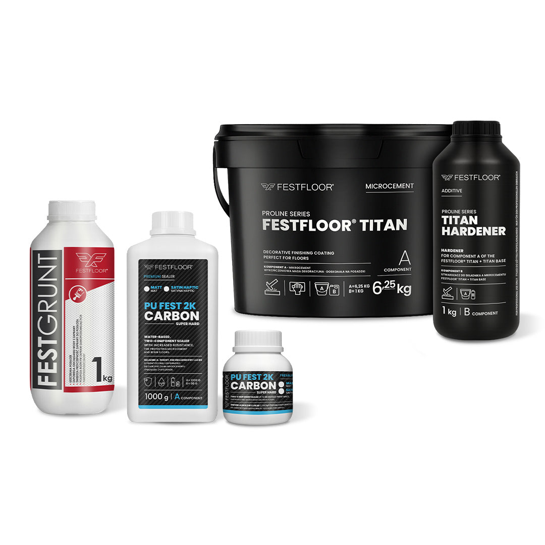 Zestaw mikrocementu na podłogę FESTFLOOR TITAN - 10m²