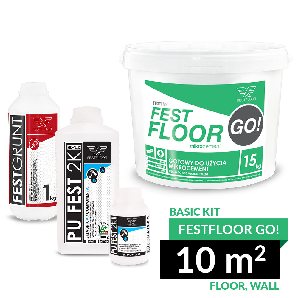 Zestaw mikrocementu FESTFLOOR GO! BASIC - 10m²