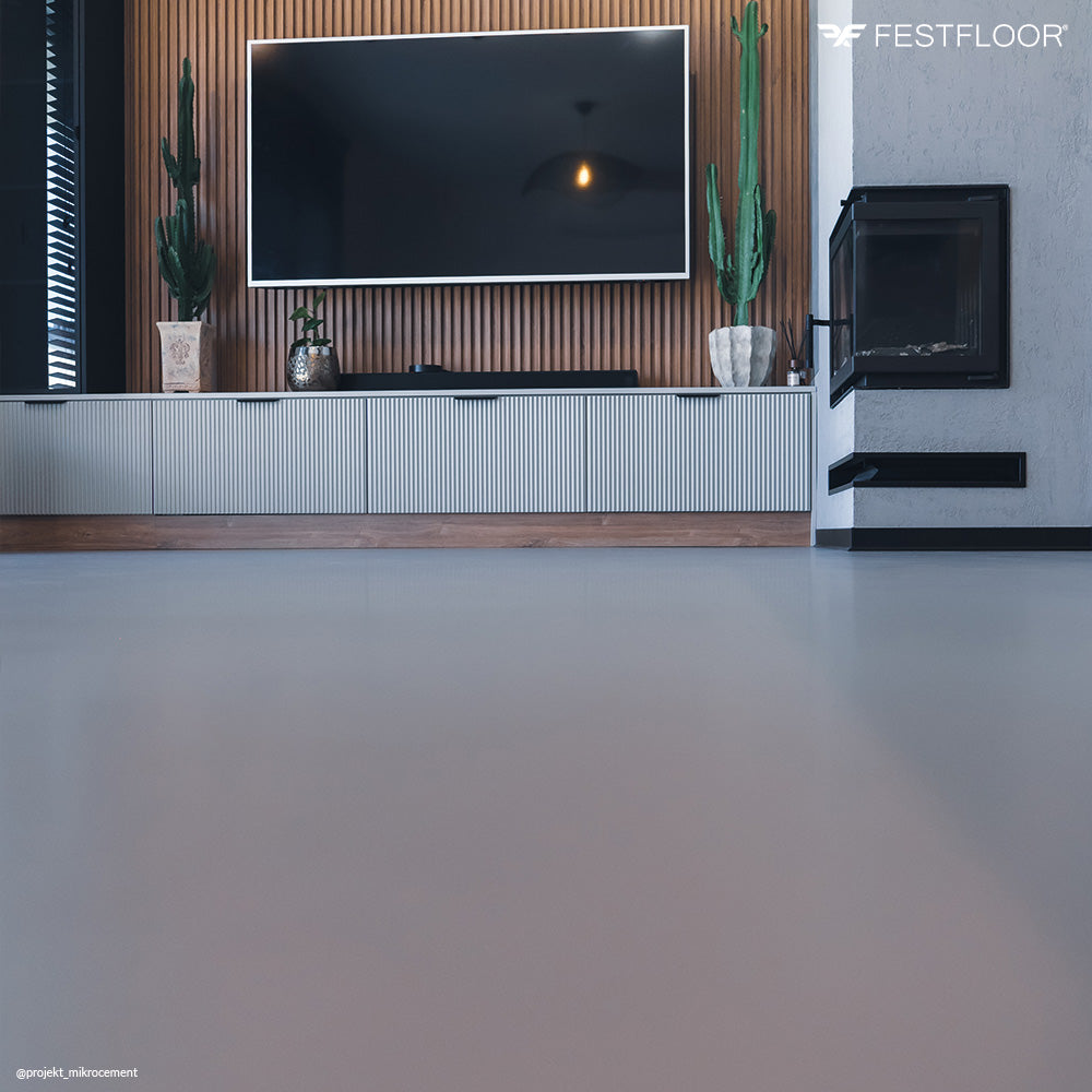 Zestaw mikrocementu na podłogę lakier super twardy - 10M²