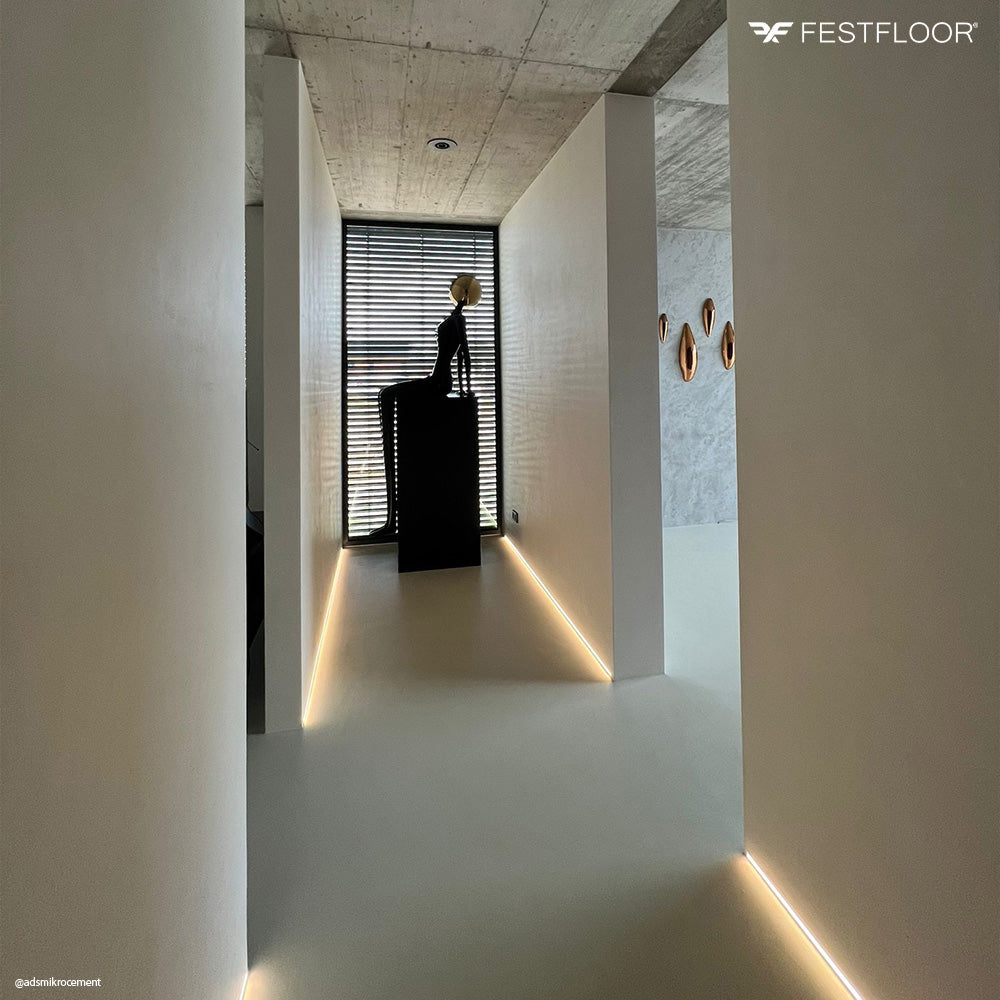 Zestaw mikrocementu na podłogę lakier super twardy - 10M²