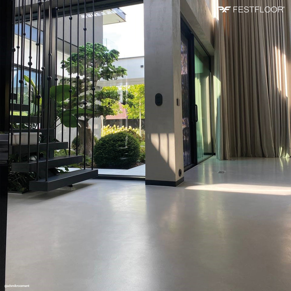 Zestaw mikrocementu na podłogę lakier super twardy - 10M²